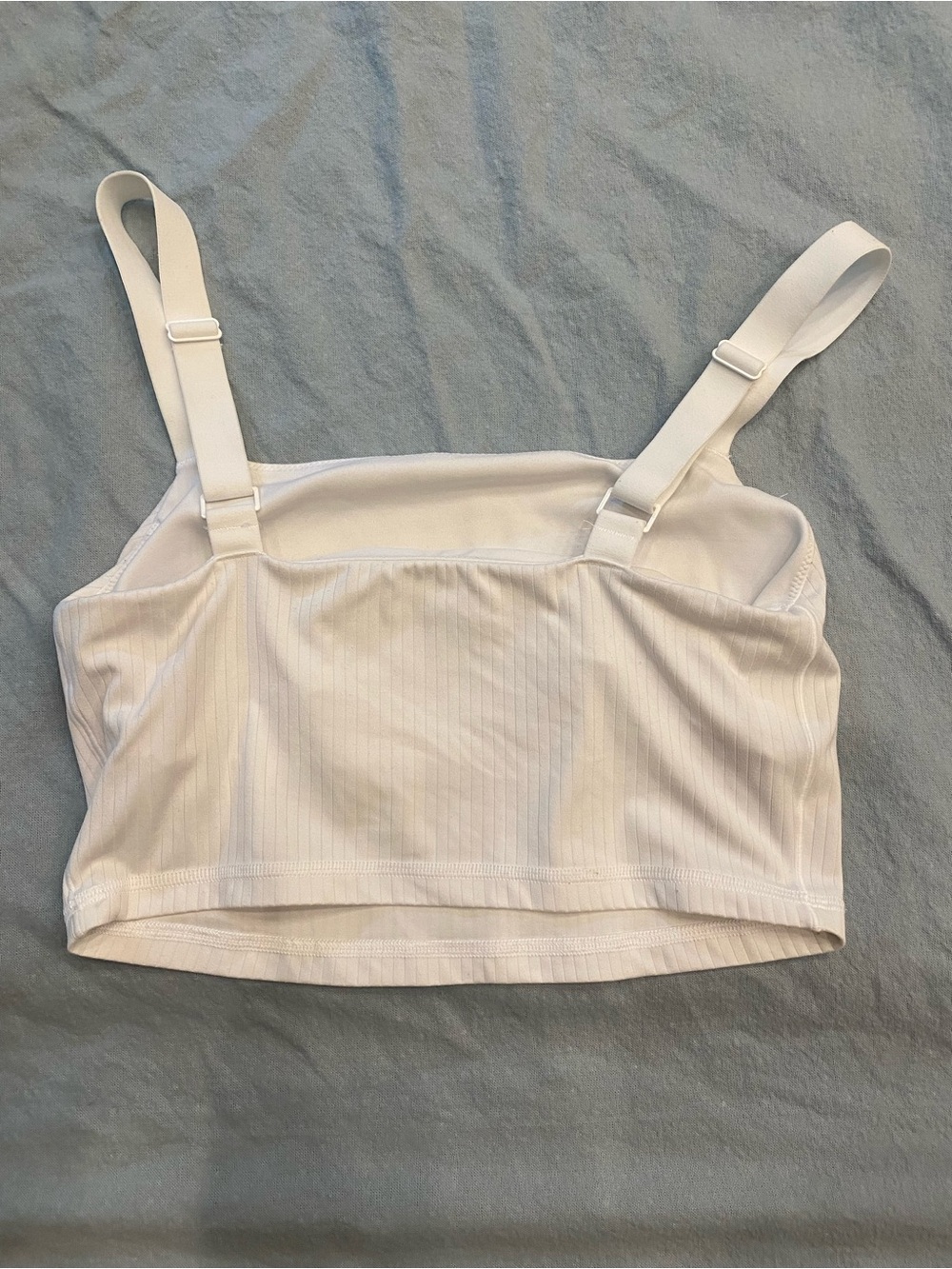 Aerie by Offline Bralette White Ribbed Small - Picture 2 of 8